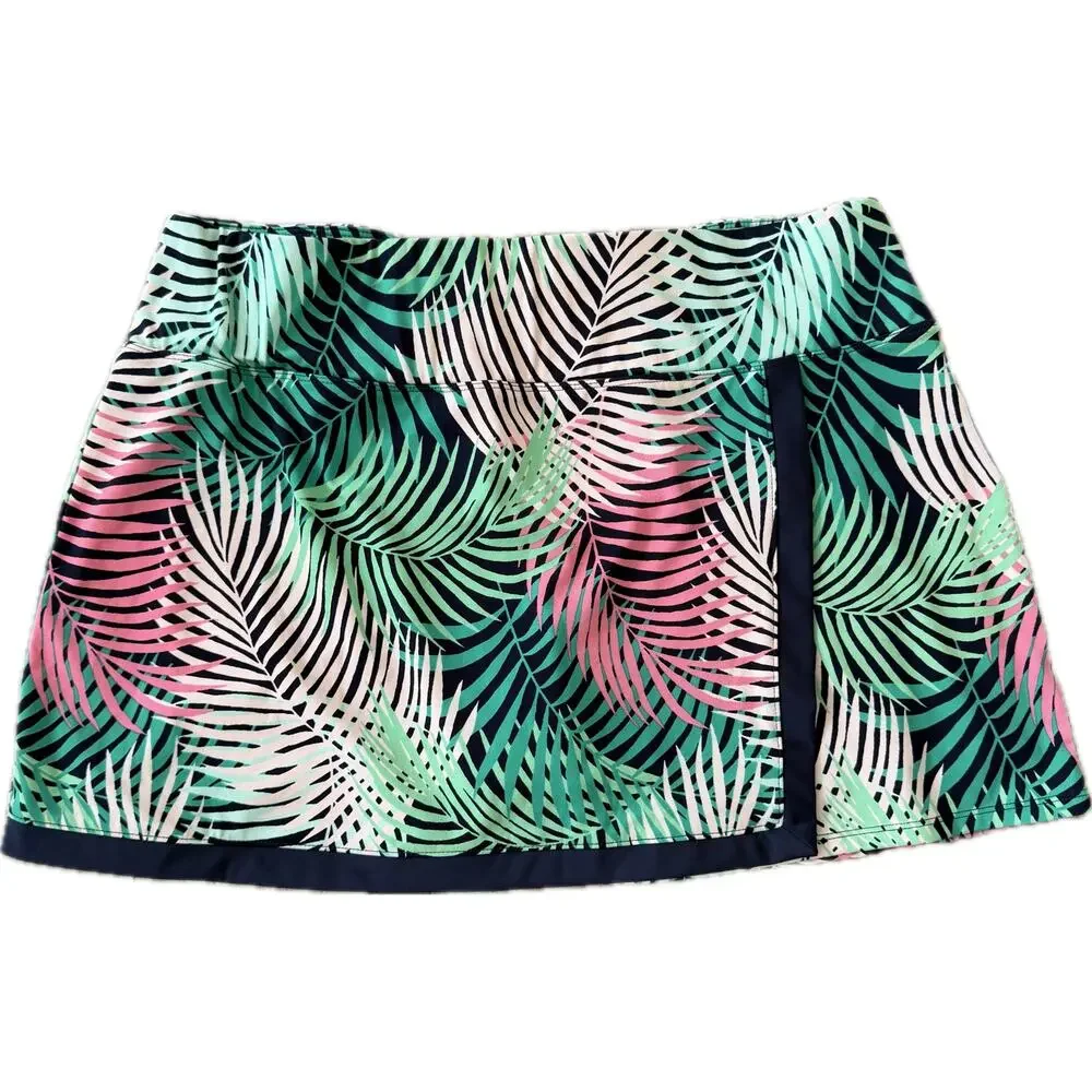 Tommy Bahama Skort XL Floral Print Athletic Golf Skirt Tropical Wrap‎ Hawaiian